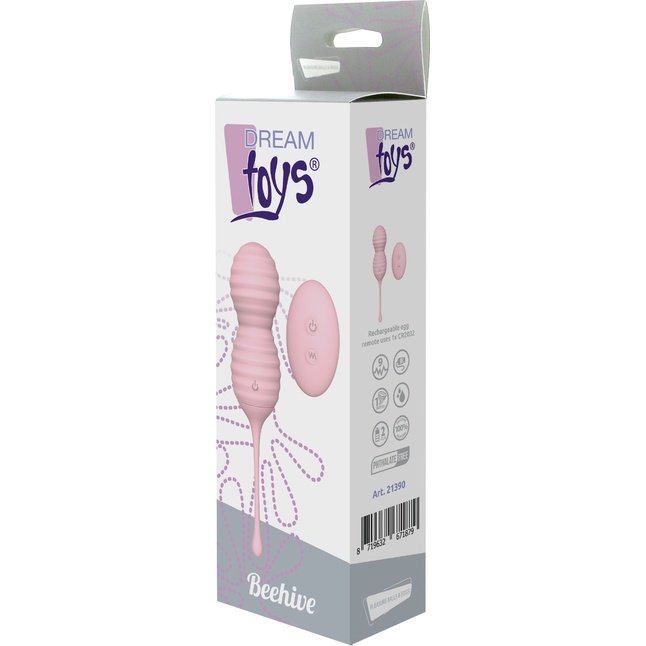 Розовые вагинальные виброшарики BEEHIVE - Pleasure Balls   Eggs. Фотография 3.