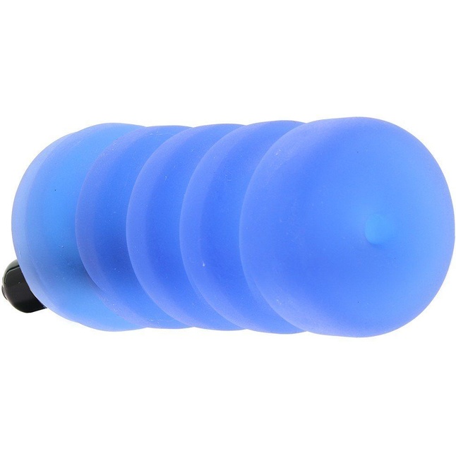 Голубой мастурбатор с вибрацией Zolo Backdoor Squeezable Vibrating Stroker. Фотография 2.