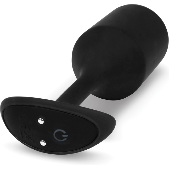 Черная пробка для ношения с вибрацией Snug Plug 4 - 14 см. Фотография 4.