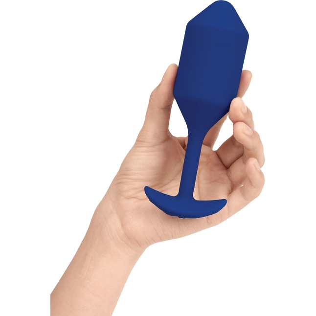 Синяя пробка для ношения с вибрацией Snug Plug 4 - 14 см. Фотография 3.