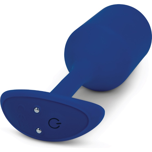 Синяя пробка для ношения с вибрацией Snug Plug 4 - 14 см. Фотография 4.