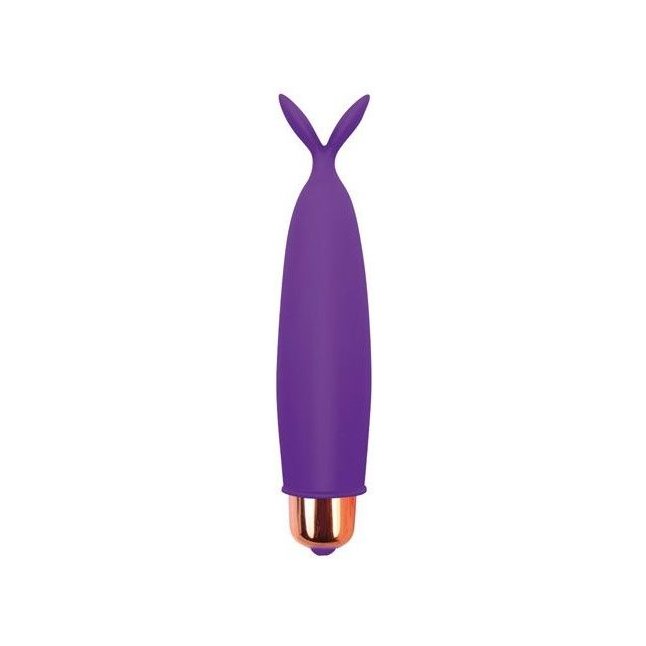 Фиолетовый клиторальный вибростимулятор с усиками - SWEET TOYS