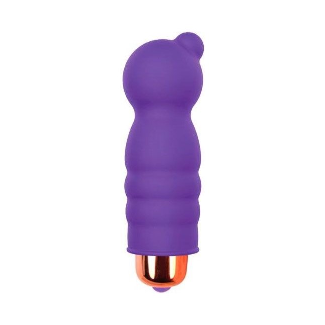 Фиолетовая вибропуля с выступом на кончике - SWEET TOYS