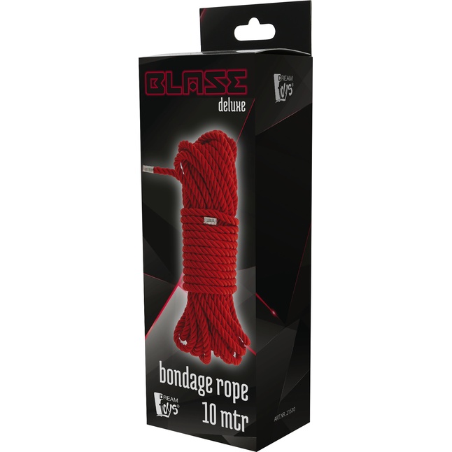 Красная веревка DELUXE BONDAGE ROPE - 10 м - Blaze. Фотография 2.