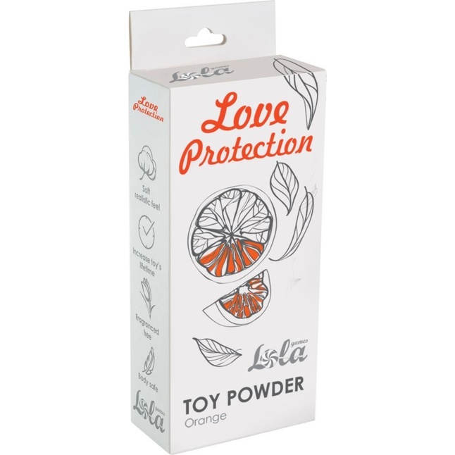 Пудра для игрушек с ароматом апельсина Orange - 30 гр - Love Protection. Фотография 2.