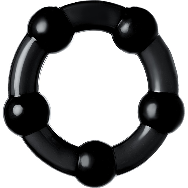 Набор из 3 черных силиконовых эрекционных колец разного размера. Фотография 4.