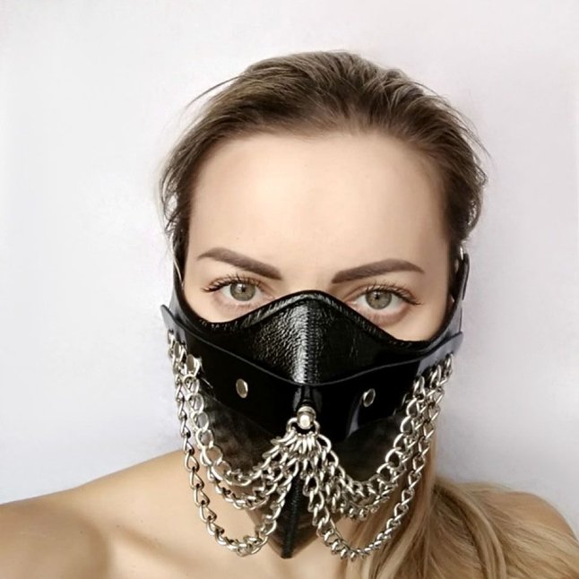 Чёрная маска на нижнюю часть лица Шахерезада - BDSM accessories
