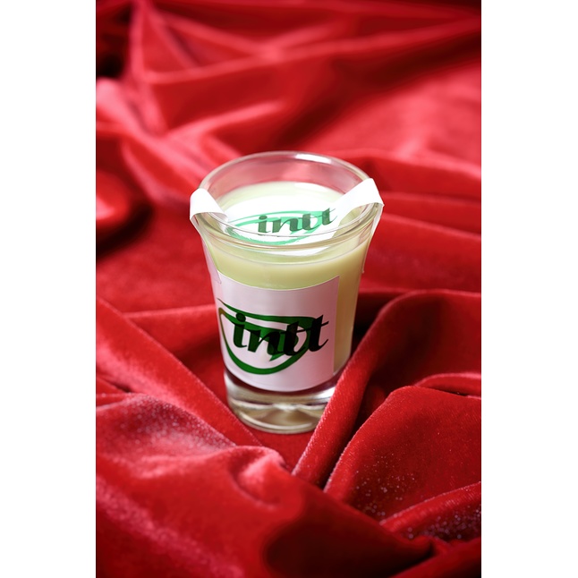 Массажная свеча для поцелуев Mint с ароматом мяты - 30 гр. Фотография 6.