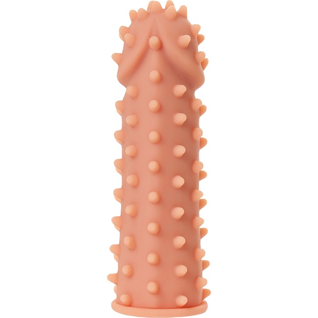 Насадка на фаллос с шипами и бугорками Extreme Sleeve 003 S-size - 12,7 см. Фотография 3.
