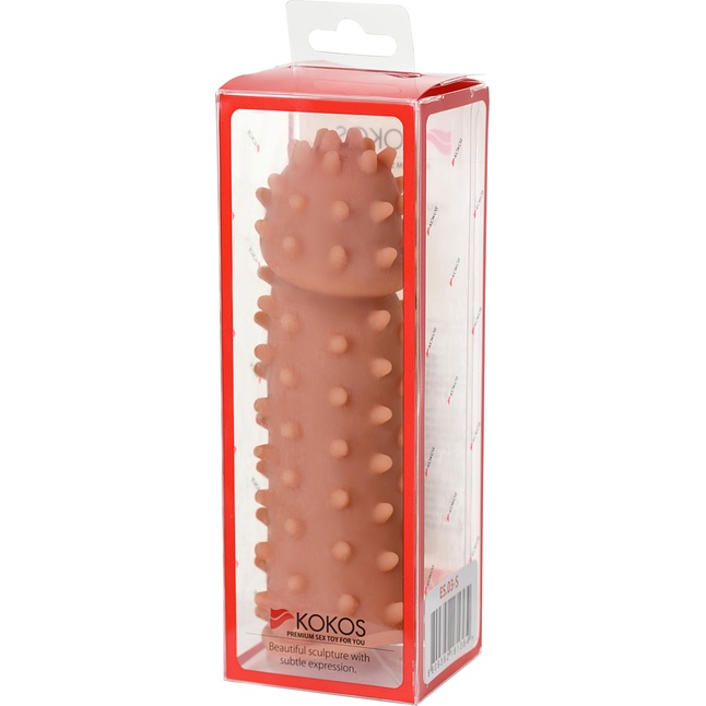 Насадка на фаллос с шипами и бугорками Extreme Sleeve 003 S-size - 12,7 см. Фотография 7.