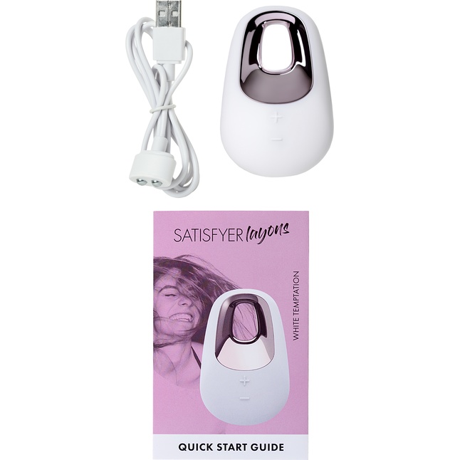 Белый вибромассажер Satisfyer White Temptation. Фотография 4.