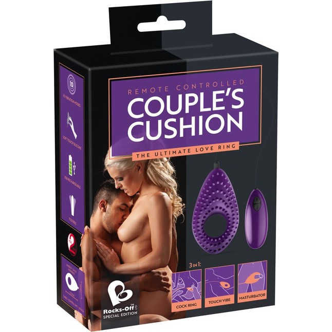 Фиолетовое виброкольцо Couples Cushion - You2Toys. Фотография 9.