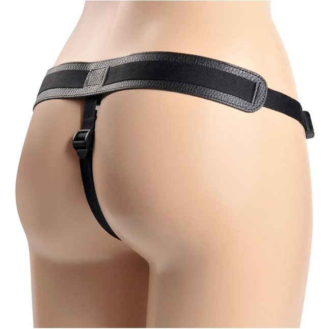 Чёрные трусики с плугом HARNESS Trapper - размер M-XL - BDSM accessories. Фотография 3.
