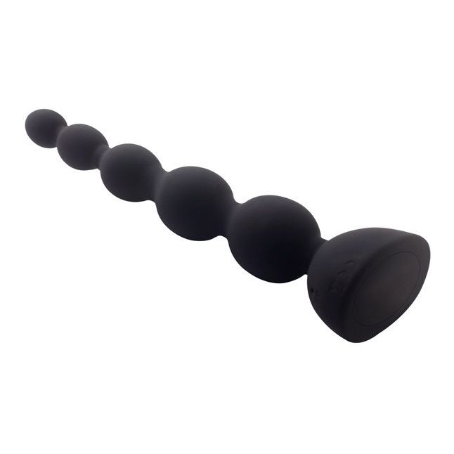 Черный анальный вибростимулятор Anal Beads L - 21,5 см. Фотография 2.