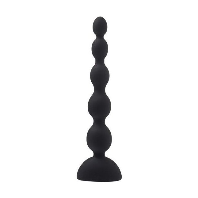 Черный анальный вибростимулятор Anal Beads L - 21,5 см