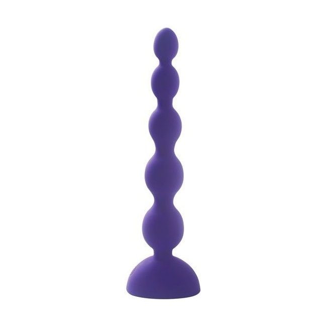 Фиолетовый анальный вибростимулятор Anal Beads L - 21,5 см