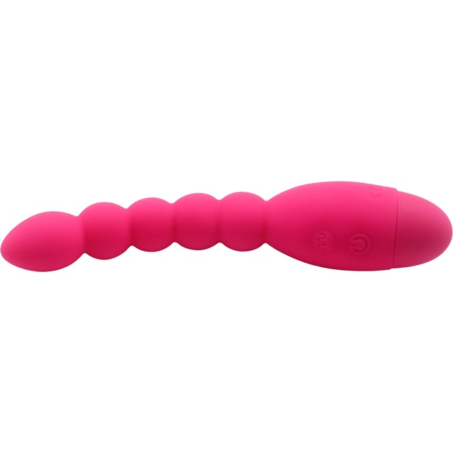 Розовый анальный вибростимулятор-елочка Lovers Beads - 19 см. Фотография 3.