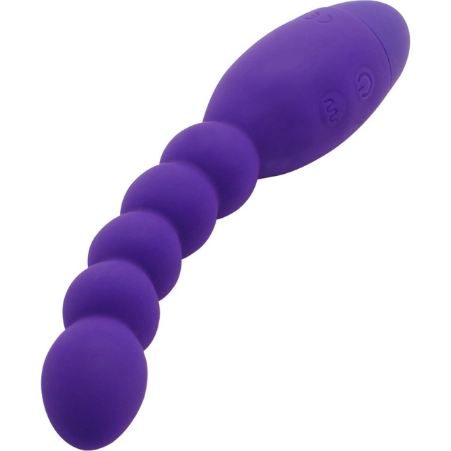 Фиолетовый анальный вибростимулятор-елочка Lovers Beads - 19 см. Фотография 3.