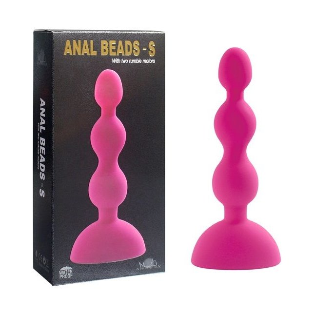 Розовый анальный вибростимулятор Anal Beads S - 14,5 см.. Фотография 3.