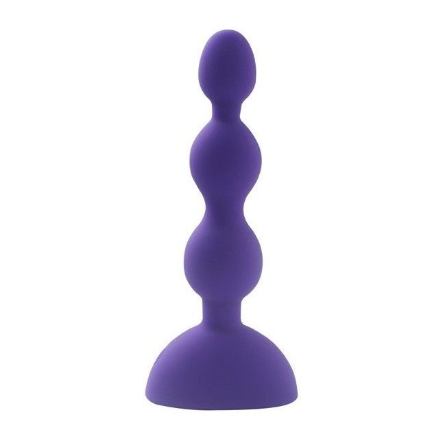 Фиолетовый анальный вибростимулятор Anal Beads S - 14,5 см.