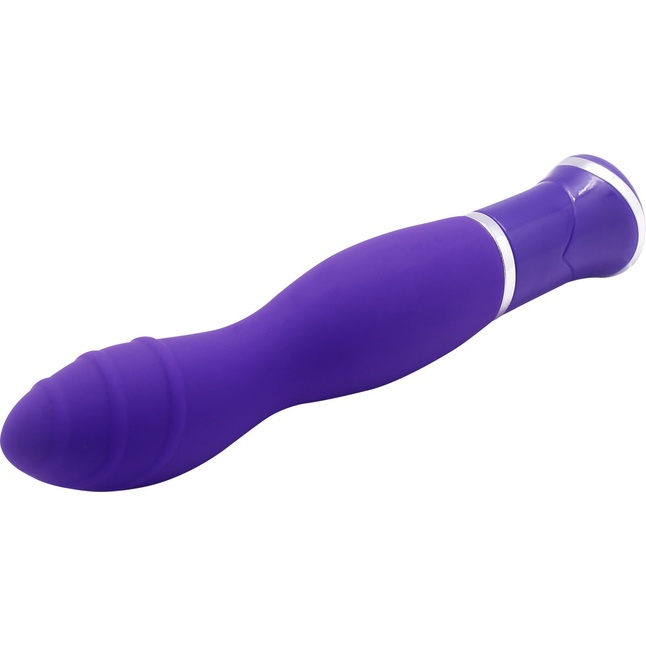 Фиолетовый вибратор ECSTASY Rippled Vibe - 19,5 см. Фотография 3.