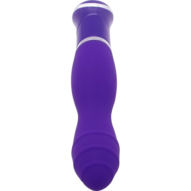 Фиолетовый вибратор ECSTASY Rippled Vibe - 19,5 см. Фотография 4.