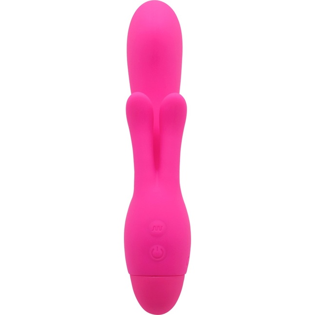 Розовый вибратор INDULGENCE Frolic Bunny - 18,5 см. Фотография 2.