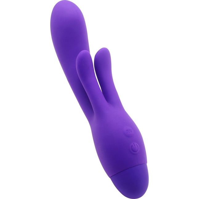 Фиолетовый вибратор INDULGENCE Frolic Bunny - 18,5 см