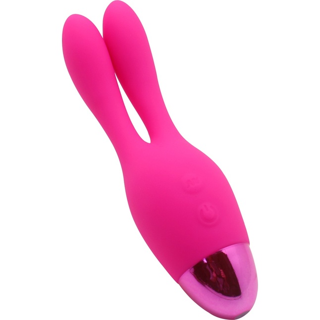 Розовый вибратор INDULGENCE Rechargeable Dream Bunny - 15 см. Фотография 4.