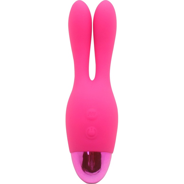 Розовый вибратор INDULGENCE Rechargeable Dream Bunny - 15 см