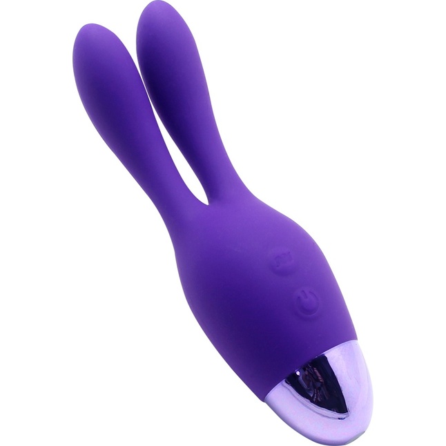 Фиолетовый вибратор INDULGENCE Rechargeable Dream Bunny - 15 см. Фотография 4.
