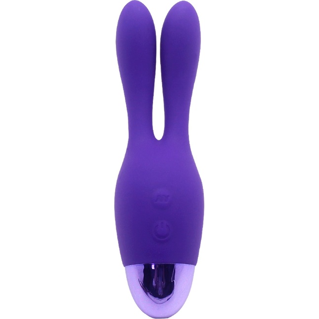 Фиолетовый вибратор INDULGENCE Rechargeable Dream Bunny - 15 см
