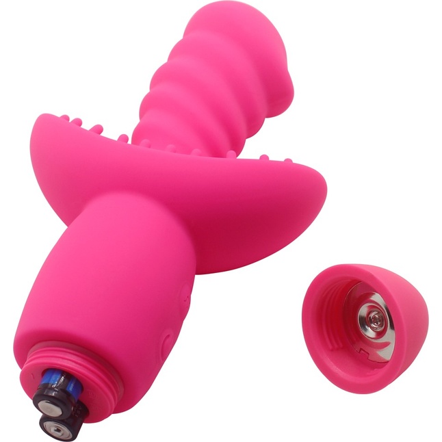 Розовый вибратор INDULGENCE Wild Ride - 16,5 см. Фотография 5.
