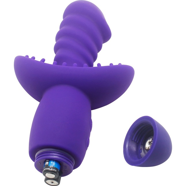 Фиолетовый вибратор INDULGENCE Wild Ride - 16,5 см. Фотография 5.