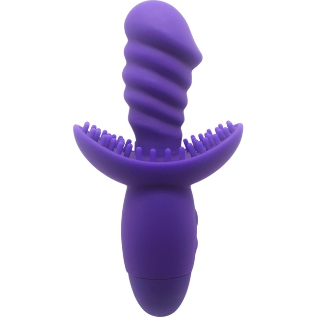Фиолетовый вибратор INDULGENCE Wild Ride - 16,5 см