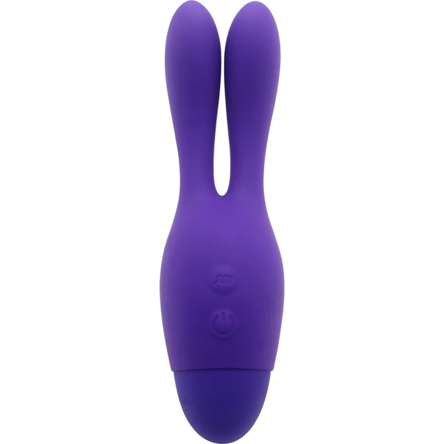 Фиолетовый вибратор INDULGENCE Dream Bunny - 15 см