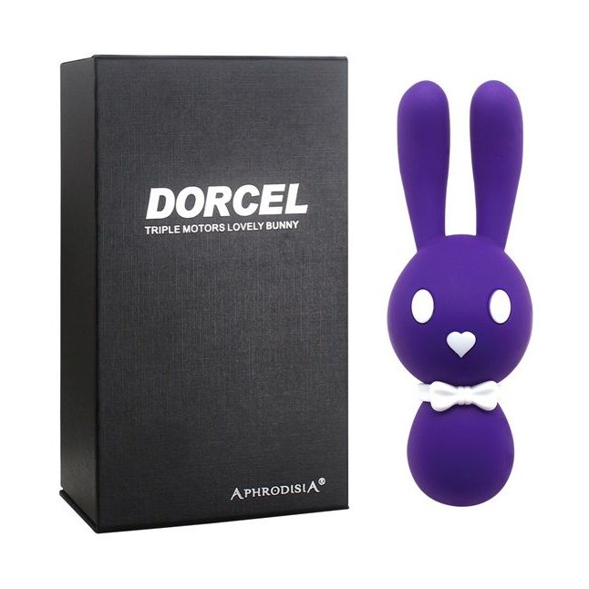 Фиолетовый вибростимулятор-зайчик Dorcel - 16 см. Фотография 3.