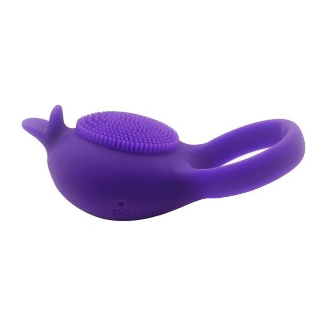 Фиолетовое виброкольцо на пенис Dolphin. Фотография 2.