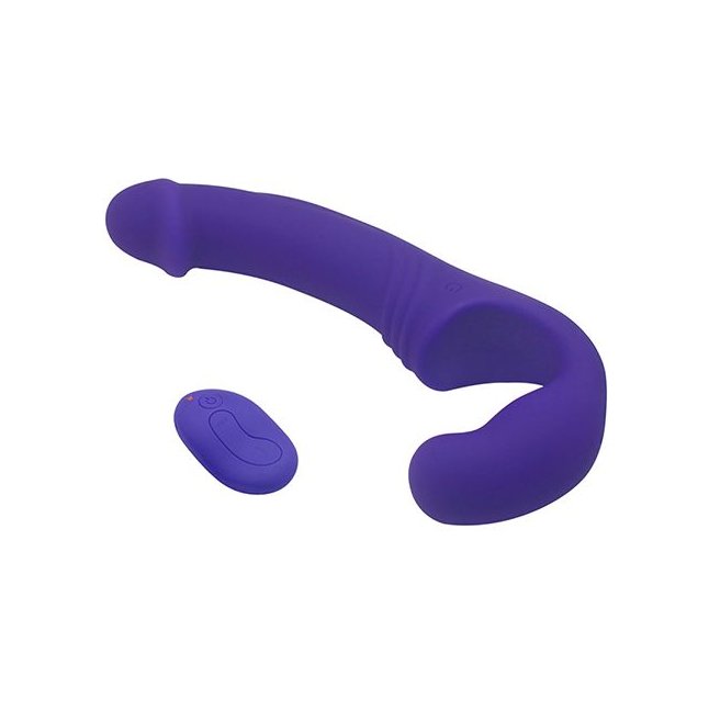 Фиолетовый безремневой вибрострапон с пультом - 21,5 см. Фотография 2.