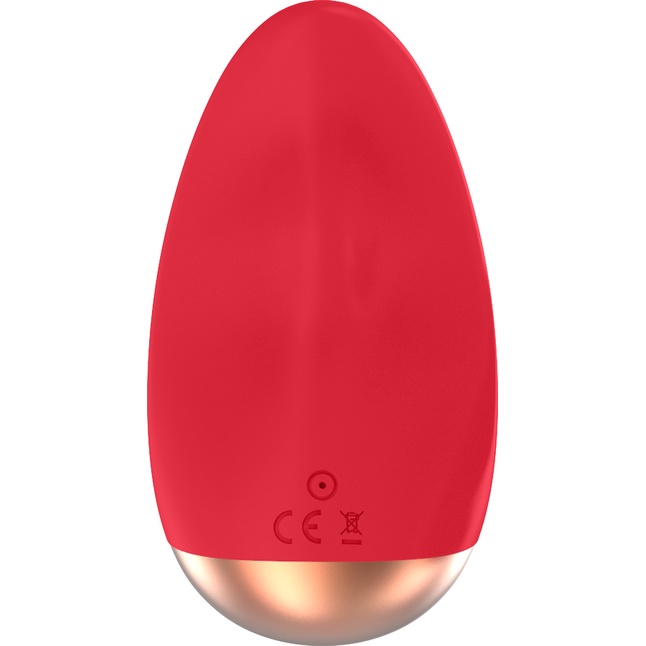 Красный вибратор Chic для клиторальной стимуляции - Elegance. Фотография 4.