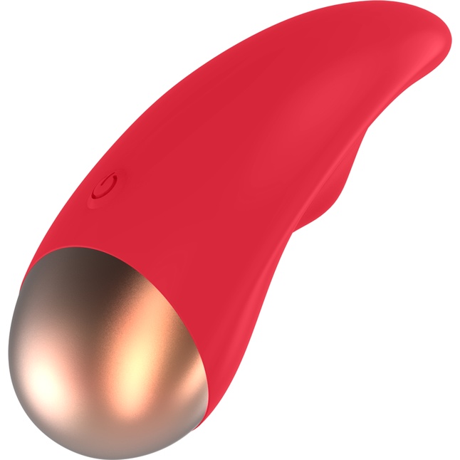 Красный вибратор Chic для клиторальной стимуляции - Elegance. Фотография 7.