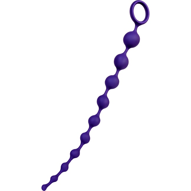 Фиолетовая силиконовая анальная цепочка Grape - 35 см - ToDo