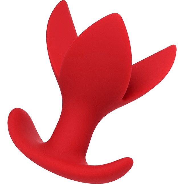 Красная силиконовая расширяющая анальная пробка Flower - 9 см - ToDo