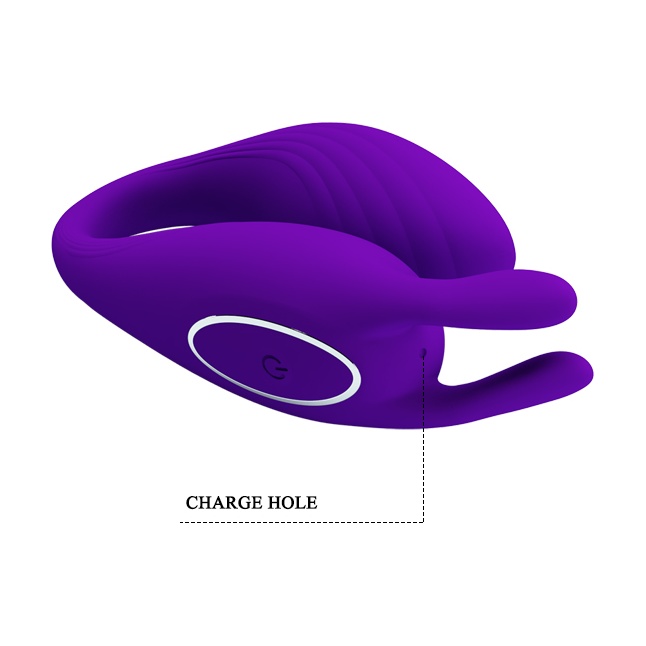 Фиолетовый U-образный вибратор для пар Bill с пультом ДУ - Pretty Love. Фотография 6.