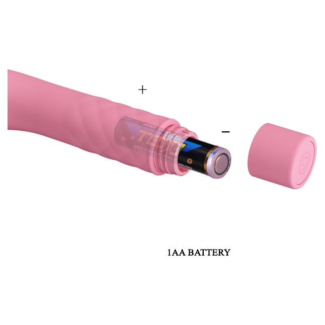 Нежно-розовый вибратор с загнутым кончиком Atlas - 14 см - Pretty Love. Фотография 6.