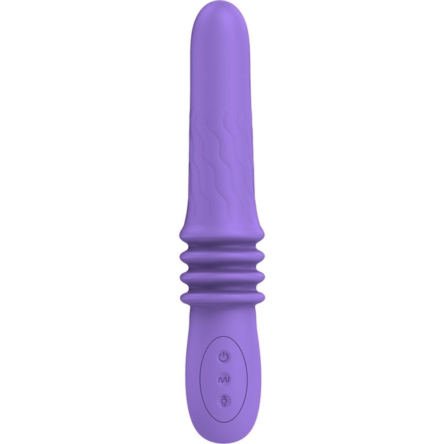 Фиолетовый вибратор Susie с возвратно-поступательными движениями - 25,2 см - Pretty Love