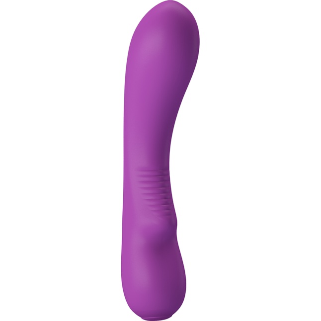 Фиолетовый силиконовый вибратор Elsa - 19 см