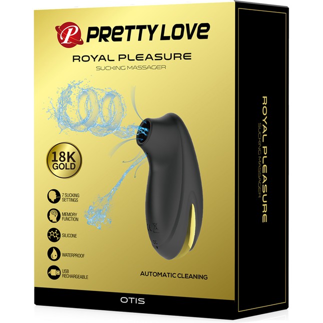 Черный вакуумный стимулятор клитора Royal Pleasure - Pretty Love. Фотография 6.
