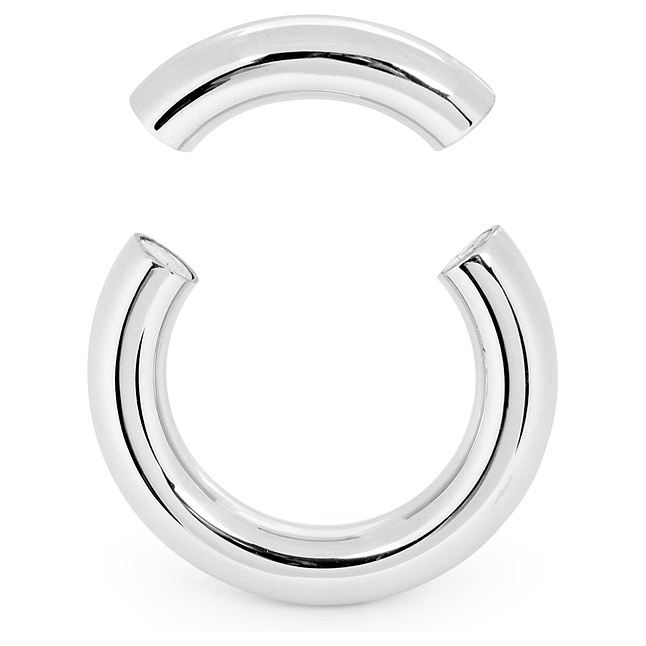 Серебристое малое эрекционное кольцо на магнитах - NOTABU. Фотография 2.