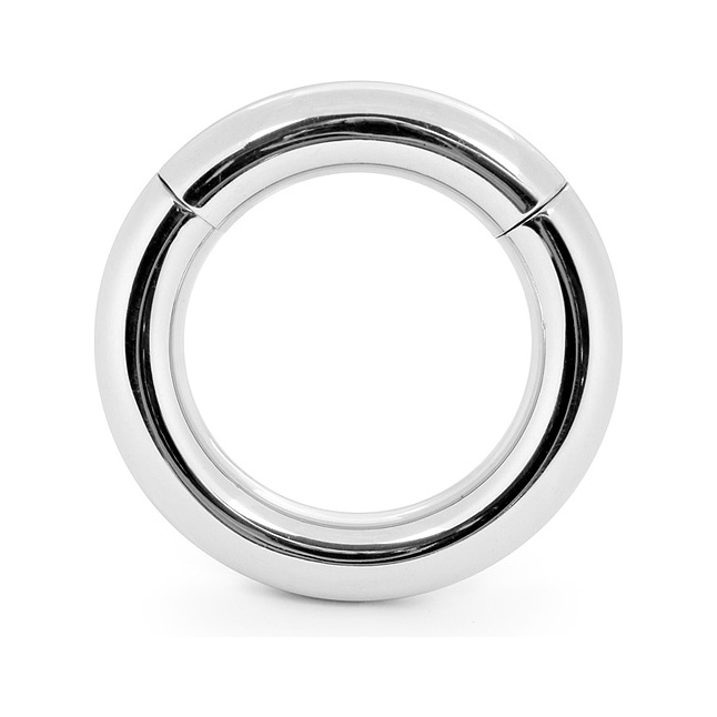 Серебристое малое эрекционное кольцо на магнитах - NOTABU